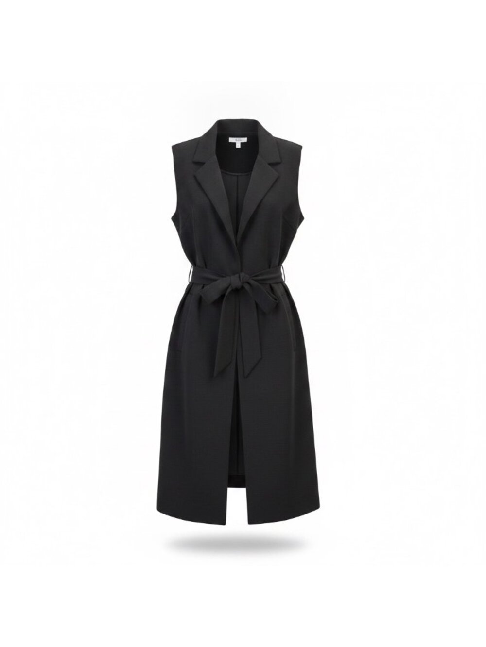 Jules & Leopold Womens Black Sleeveless Belted Vest Size XS